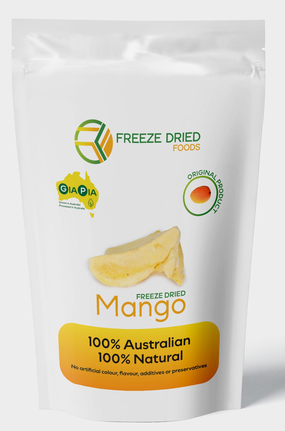 Crispy Freeze dried Australian Mango pieces