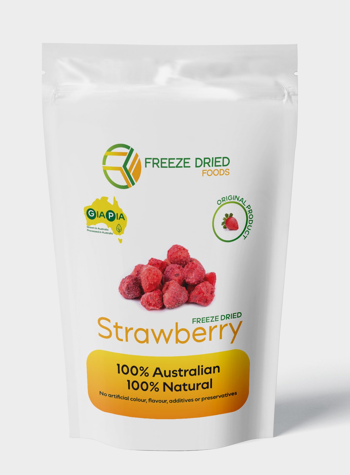 * Freeze dried Strawberries in resealable pouch